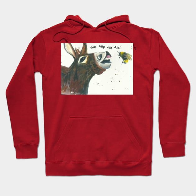 Silly Donkey, "You silly old Ass!" Hoodie by Casimirasquirkyart